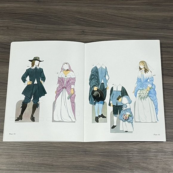 Vintage 1987 Tom Tierney American Family Of The Pilgrim Period Paper Doll Book - Picture 10 of 13